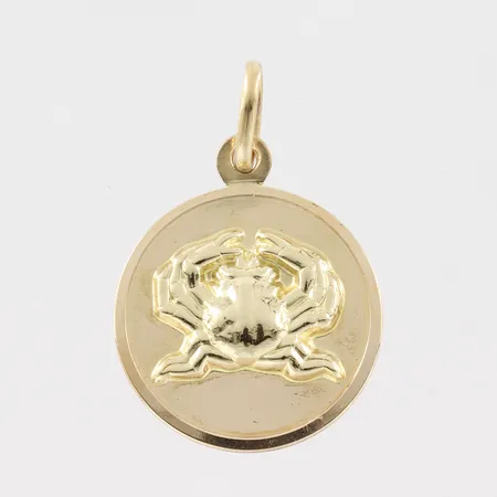Hänge "Kräftan", Diameter 18mm, 18k Vikt: 2,2 g