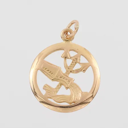 Berlock "Vattumannen", Diameter 13,5mm, 18k Vikt: 0,8 g