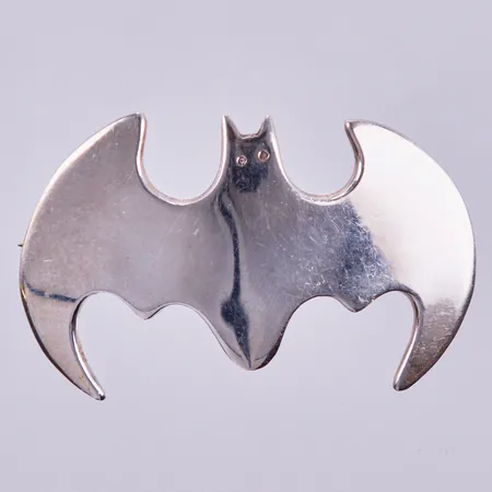 Brosch fladdermus, längd: ca 4,9cm, bredd: ca 30mm, Mexico, 925/1000 silver  Vikt: 11,6 g