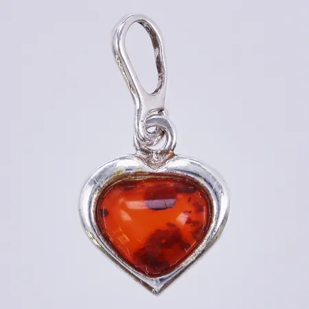 Hänge med sten, längd ca 22mm, bredd ca 12mm, 925/1000 silver Vikt: 1,6 g