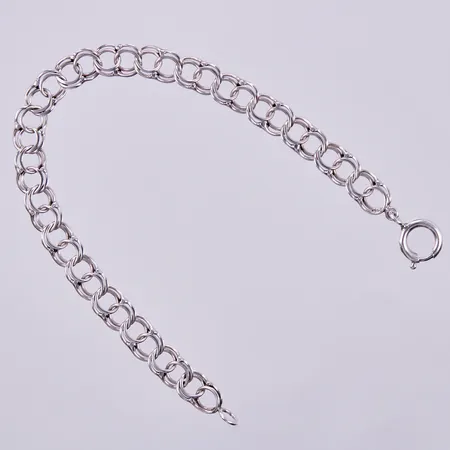 Armband Bismarck, längd ca 18,5cm, bredd ca 8mm, silver Vikt: 7 g