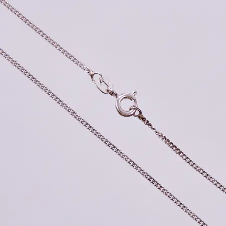 Kedja Pansar, längd ca 38cm, bredd ca 1mm, silver Vikt: 2,2 g