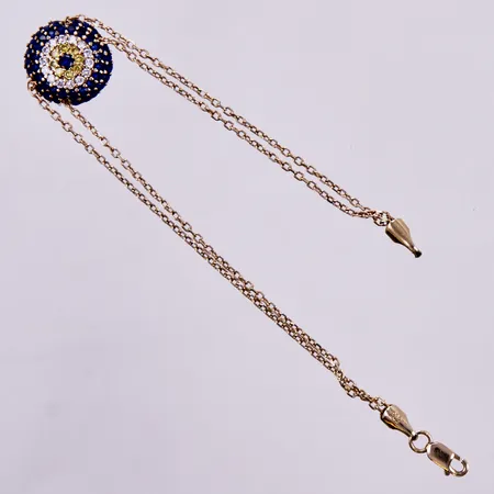 Armband med stenar, längd ca 17cm, bredd ca 1-14mm, 14K Vikt: 3,8 g