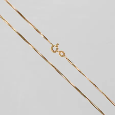 Kedja, Pansar, längd:70,5cm, bredd:1,3mm, importstämplad, 18K. Vikt: 5 g