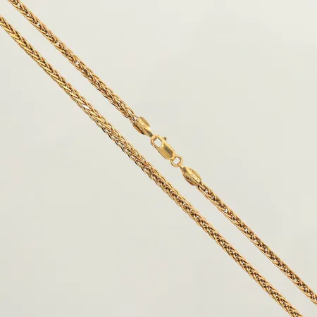 Kedja rävsvans, längd 60cm, bredd 3,3mm, 10K  Vikt: 6,1 g
