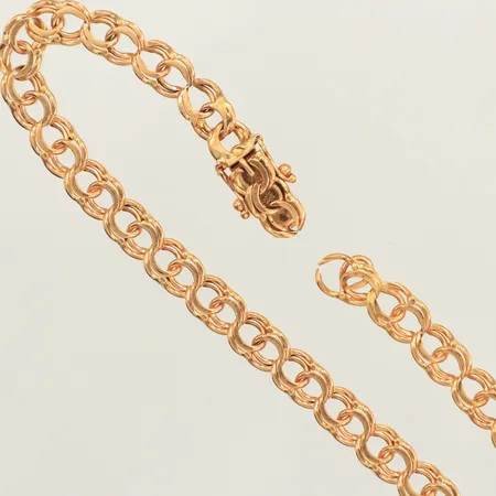 Armband Bismarck, längd 19cm, defekt, 18K  Vikt: 10,6 g