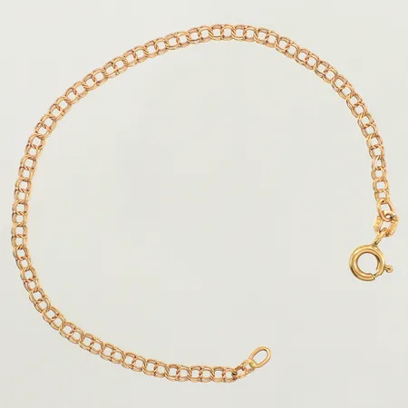 Armband Bismarck, längd 16,5cm, bredd 2,7mm, 18K  Vikt: 1,9 g