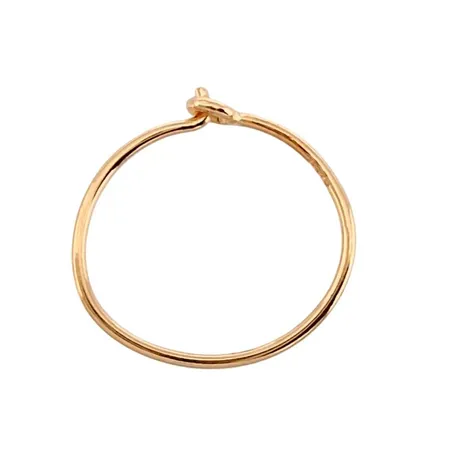 Örhänge Creol, 18K guld, ett enkelt, diameter 12 mm, tjocklek 0,7 mm Vikt: 0,2 g