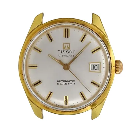 Herrur Tissot Seastar Visodate, stål, Ø34 mm, automatisk - fullt fungerande, datum, bruksmärken