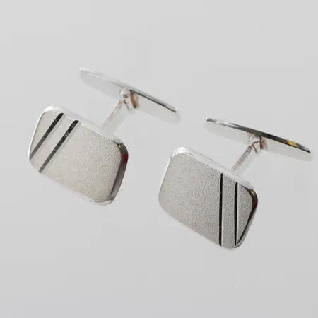Manschettknappar paret, Victor Janson Lindesberg, 18x13 mm, silver. Vikt: 9,8 g