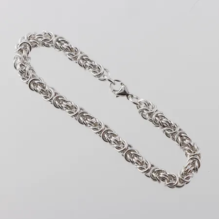 Armband Kejsarlänk, längd 18 cm, bredd 6 mm, silver 925/1000. Vikt: 21,5 g