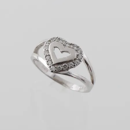 Ring "Hjärta", Italy, stl 17mm, silver  Vikt: 2,5 g