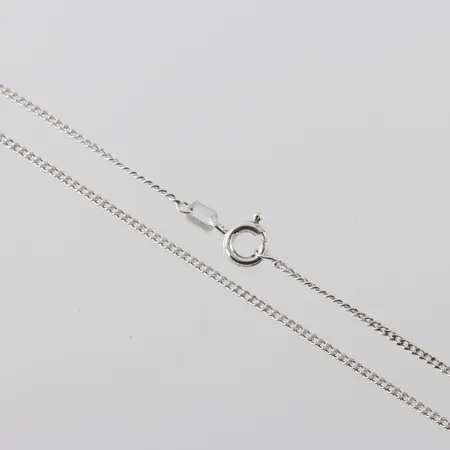 Kedja Pansar, längd ca 40cm, bredd 1,35mm, silver 835/1000 Vikt: 2 g