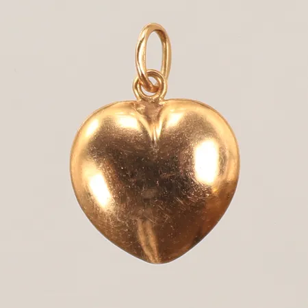 Hänge med hjärta, 15x10mm, repig, 18K Vikt: 0,8 g