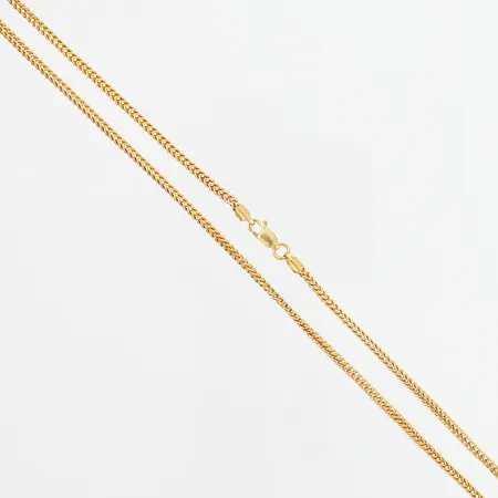 Halskedja, 60cm, bredd 2mm, mindre skevheter, 21K Vikt: 6,3 g