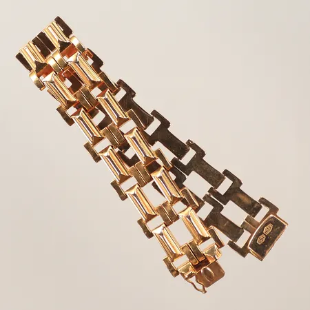 Armband ledad, 18cm, bredd 18mm, ihålig, 18K 23,3g Vikt: 23,3 g
