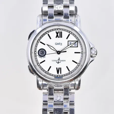 Herrur Ulysse Nardin, GMT San Marco 223-88, no 1761, automat, datum, Ø40 mm, fungerar vid testtillfället, inga tillbehör.
