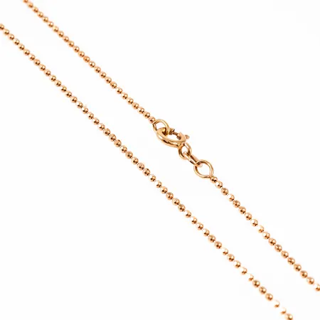 Kedja Kullänk i 18K guld. Den är 60 cm lång, 1,4 mm bred och väger 4,9g. Balestra. Springring.