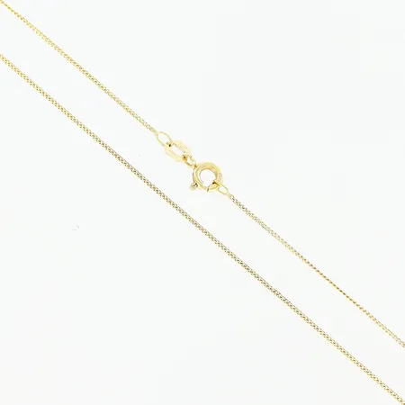 Kedja, Pansar, 36cm, bredd 0,5mm, smärre skevheter, 18K.  Vikt: 1,2 g