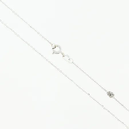 Kedja, Ankar, ca 35,5cm, bredd 1mm, vitguld, smärre skevhet, 18K.  Vikt: 1,1 g