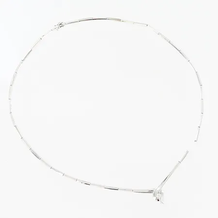Collier, diamant ca 0,20ct, halvstelt, defekt länk, 2,5-16mm, vitguld, 18K Vikt: 31,7 g