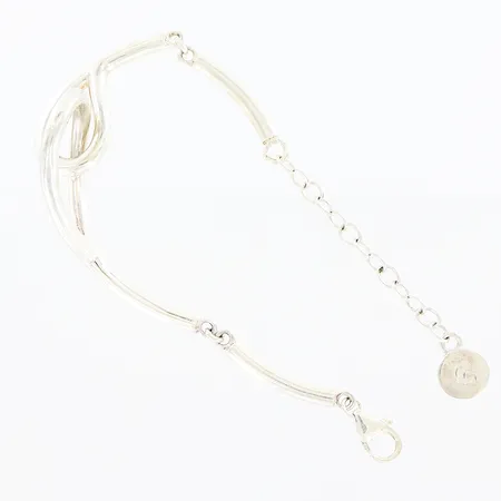Armband, Carolina Gynning, modell Mira, längd justerbar ca 15,5-20cm, bredd ca 3,5-21mm, dustbag, originaletui, silver 925/1000 Vikt: 23,6 g
