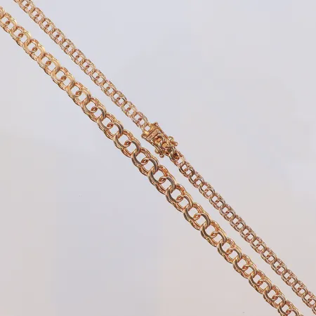 Halsband doserad bismarck, 45 cm, bredd 4-6 mm, 18K  Vikt: 14,2 g