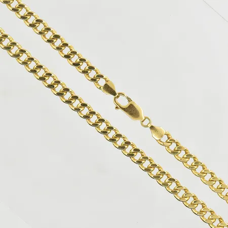 Kedja Pansar, längd 50 cm, bredd 5 mm, Guldfynd AB, 18K. Vikt: 15,4 g