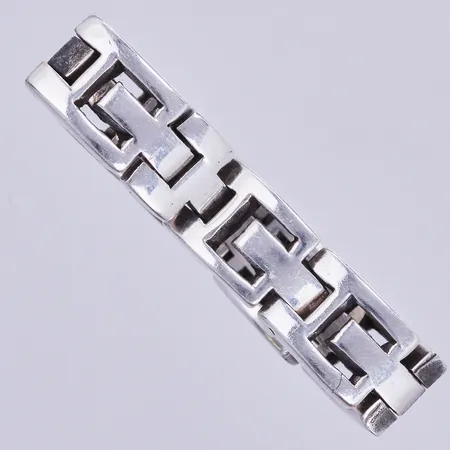 Halvstel ring, stl: 21½, bredd: 7mm, 925/1000, silver Vikt: 11,4 g
