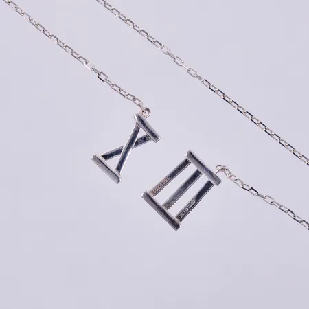 Collier, Efva Attling, längd: ca 72cm, bredd: ca 2-15mm, 925/1000, silver Vikt: 12,1 g