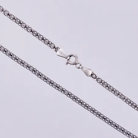 Collier x-länk, längd: ca 44cm, bredd: ca 3mm, 925/1000, silver Vikt: 5 g