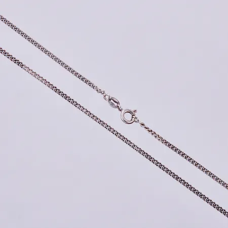 Kedja pansar, längd: ca 70cm, bredd: ca 2mm, GHA, 925/1000, silver Vikt: 8,2 g