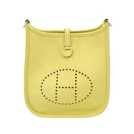 Hermés, Evelyne 16 mini, Taurillon Clémence, Limoncello. Storlek ca 18x17x5cm. Made in France, interiör smutsig, dustbag.