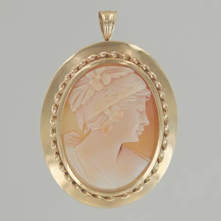 Camè hänge/brosch, längd 4,5 cm, bredd 3 cm, 18k 6,5 gr Vikt: 6,5 g