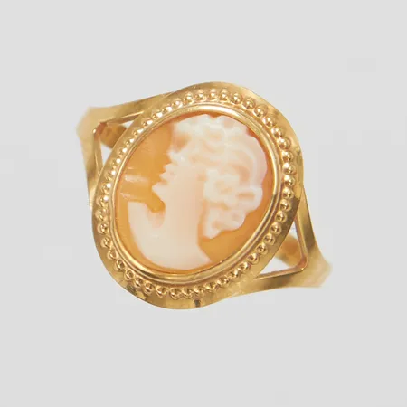 Ring camé, stl 15, bredd 1-13mm, 18K Vikt: 1,3 g
