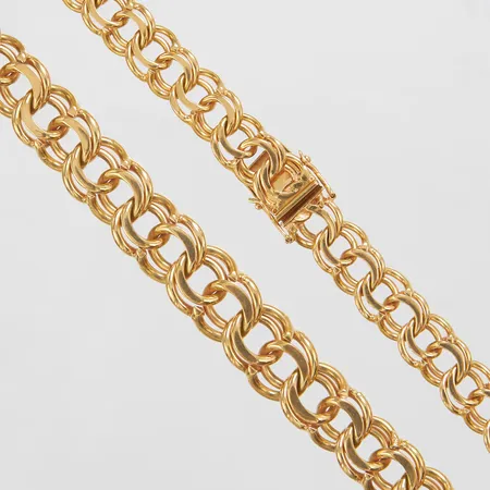 Collier doserad Bismarck, längd ca 48cm, bredd 9-13mm, 18K Vikt: 92,8 g