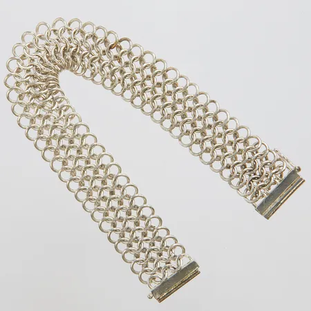 Armband, längd ca 20cm, bredd 18mm, 925/1000 silver  Vikt: 28 g