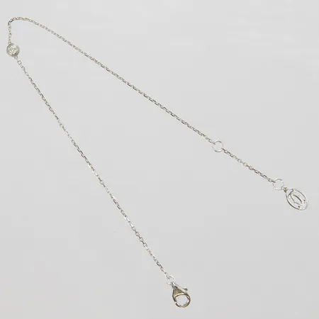 Armband, Cartier, D'amour Mini Bracelet, briljantslipad diamant 0,04ct, längd: 16,5-18,5cm, bredd:1,6-3,6mm, serienumrerad, vitguld, 18K,  etui, box. Vikt: 1,5 g