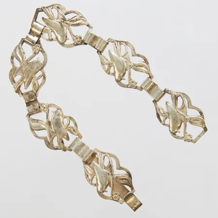 Silverarmband, längd:19cm, bredd:16,5mm, importstämplad, 830/1000. Vikt: 17 g