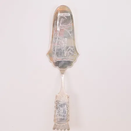 Tårtspade, 22cm, Lappmodell, Persson Ur Optisk- & Guldsmedsaffär år 1928, 830/1000 Silver 47,5g.