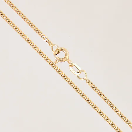 Kedja Pansar, längd 46cm, bredd 1,6mm, GHA, 18K.  Vikt: 4,6 g