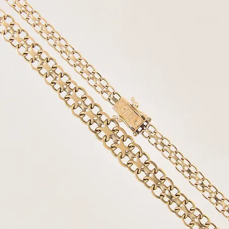 Collier doserad X-länk, längd 43,5cm, bredd 5-8mm, 18K Vikt: 14,3 g