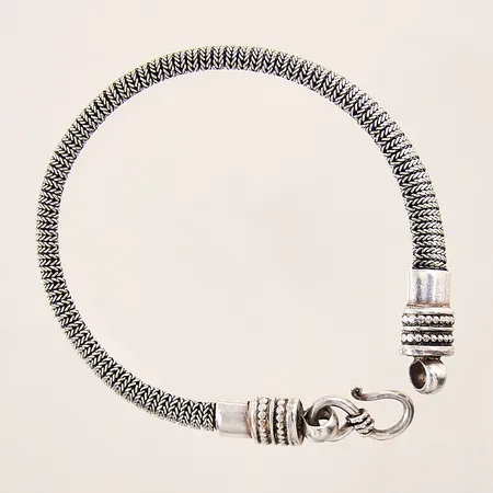 Armband, längd 20cm, bredd 6,5mm, silver 925/1000 Vikt: 26,7 g