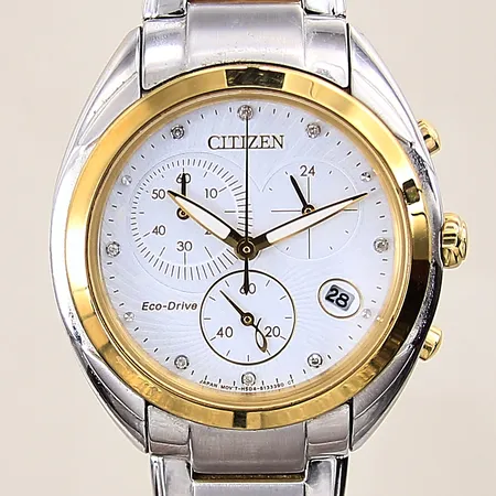 Damur, Citizen eco-drive, quartz, stål/double, ref-nr: H504-SO93350, serie-nr: 59100208, repor,  inga tillbehör Vikt: 0 g
