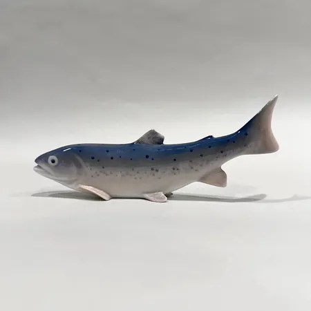 Figurin, Fisk, Royal Copenhagen, Danmark, numrerad: 2676, 20x3cm, porslin  Vikt: 0 g