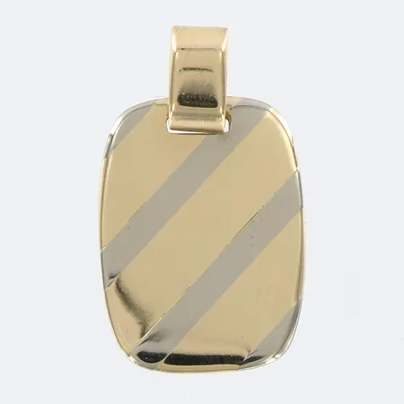 Hänge, 24x14mm, vit/gulguld, Heribert Engelbert år 1984, 18K Vikt: 3,4 g
