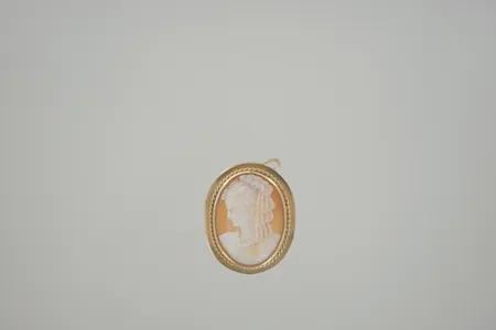 Camehänge/brosch 18k 9,8 gr Vikt: 9,8 g
