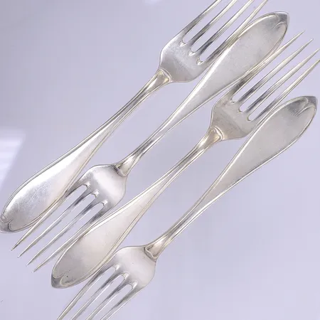 4 Matgafflar, 21cm, 830/1000 silver Vikt: 255,8 g
