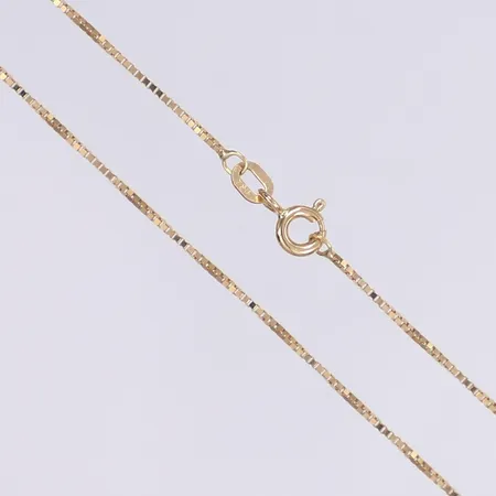 Halskedja Venezia, 50cm, bredd 0,8mm, bucklig, 18K Vikt: 2,6 g