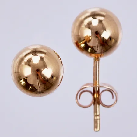 Ett par örhängen, Ø ca 6,5mm, 18K  Vikt: 0,8 g